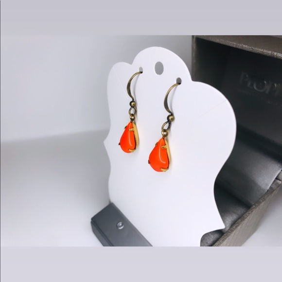 ♡ 2 for 20$ ♡ Pumpkin Teardrop Earrings - Picture 4 of 4